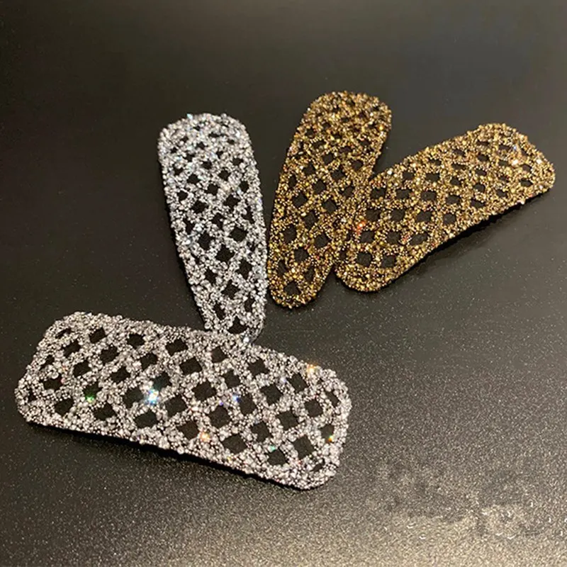 

Ins Net Red Full Diamond Mesh Hairpin Korea Flash Diamond Clip Side Clip Headdress Female Hairpin