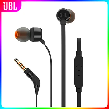 

JBL T110 3.5mm Wired Earphones TUNE 110 Stereo Music Deep Bass Earbuds Headset Sports Gaming Earphone Hands-free with Microphone