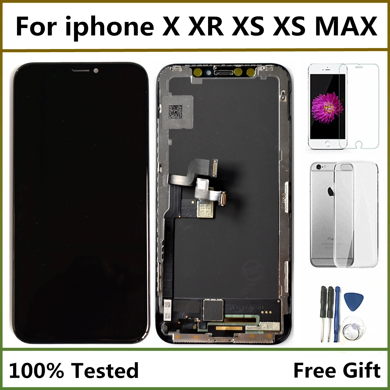 Протестированный TFT ZY OLED GX OLED ЖК-дисплей для iphone X кодирующий преобразователь сенсорного экрана в сборе запасная часть для iphone X XR XS lcd s