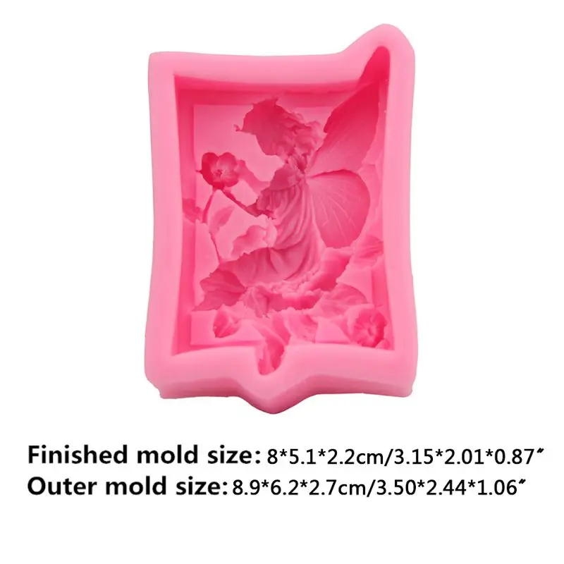 1 шт. 3D форма для мыла Ангел цветок Фея шаблон силиконовая форма для мыла Сделай Сам Свеча Торт помадка форма для выпечки