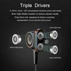 FMJ I8 Triple Drivers In Ear HiFi Super Bass Stereo Earphone Wired Earbuds headset with Mic for All 3.5mm Jack Devices ► Photo 3/6