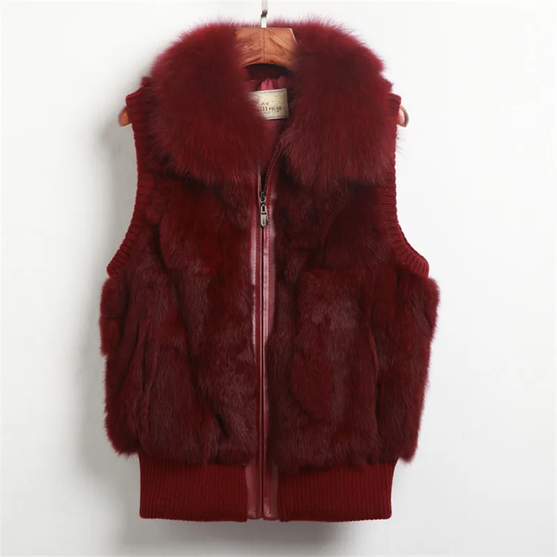 

2019 New Fashion Authentic Fur Fox Fur Vest Winnter Ladies Fur Vest Ladies Go Out To Keep Warm A Variety Of Color Fur Coat.