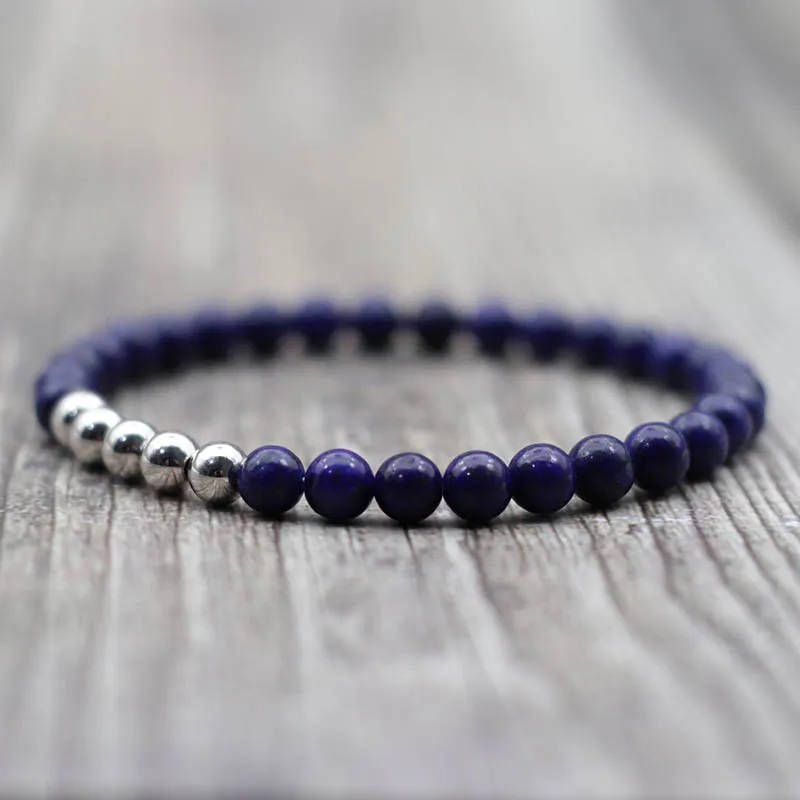 Mens Lucky Red Thread Tiger Eye Lapis Lazuli Stone Bracelet
