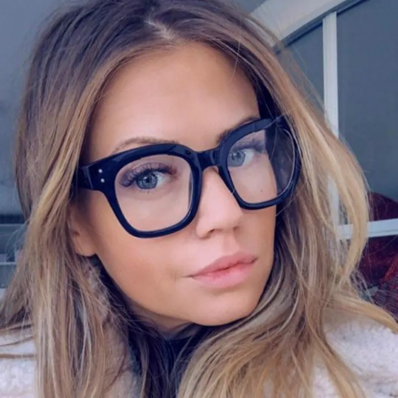 2020 new anti-blue light glasses women's blue shading glasses large frame black radiation protection goggles glasses