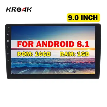 

Car Multimedia Player 9'' Android 8.0 Car Stereo 2DIN bluetooth WIFI GPS Nav Quad Core Radio Video MP5 Player support 2D/3D Map