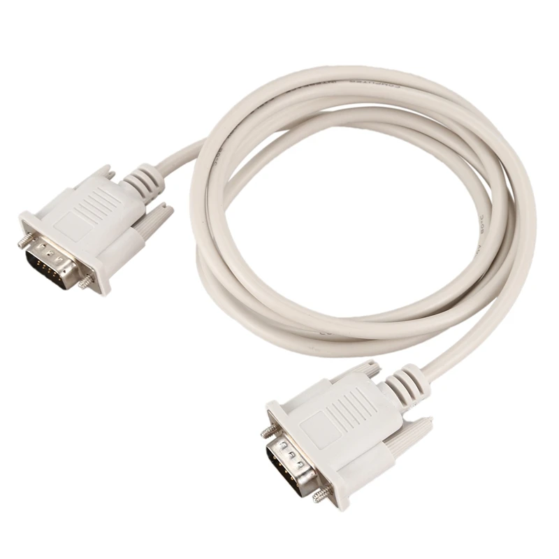 1 4 м RS232 DB9 9 Pin папа к VGA видео 15 Мужской адаптер кабель светло серый|Соединители| |
