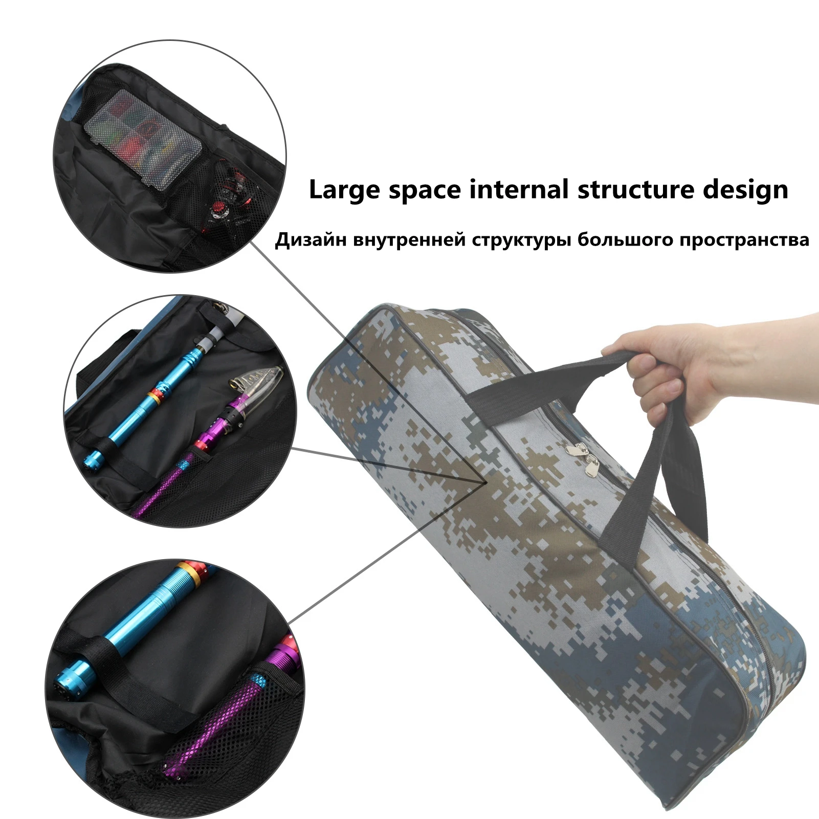 Fishing Rod Storage Bags 50cm/60cm/70cm/80cm Multifunctional