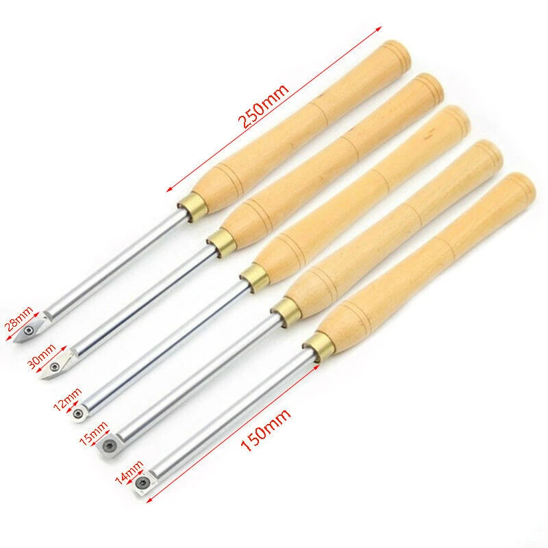 

Wood Turning Tool Carbide Insert Cutter Lathe Round Shank for DIY Woodworking HUG-Deals