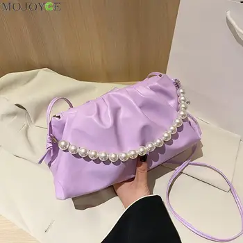 

Fashion Women Cloud Shoulder Bags Pearl Elegant Small Crossbody Handbags Totes Classic Elegant Crossbody Shoulder Bag