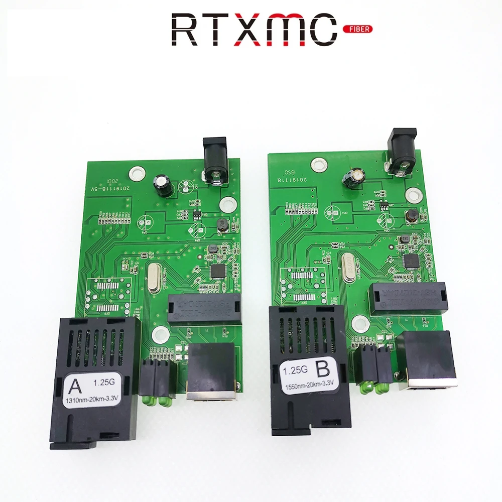 1.25g Fiber Media Converter Pcba Board Transceiver Optical Full Pcb
