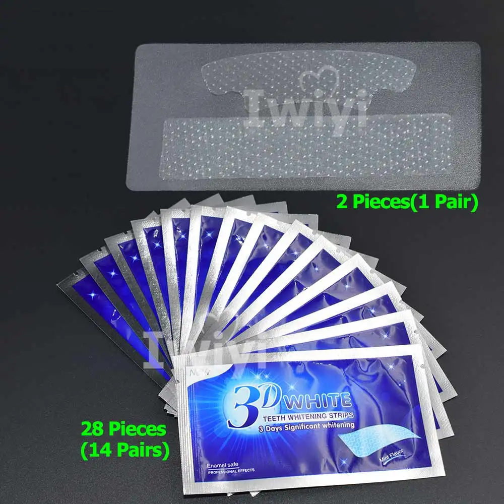 Teeth Whitening Strips 3D Bright White Veneers Tooth Whitener Bleach Gel Dental Bleaching kit Oral Hygiene Care 28Pieces 14Pairs
