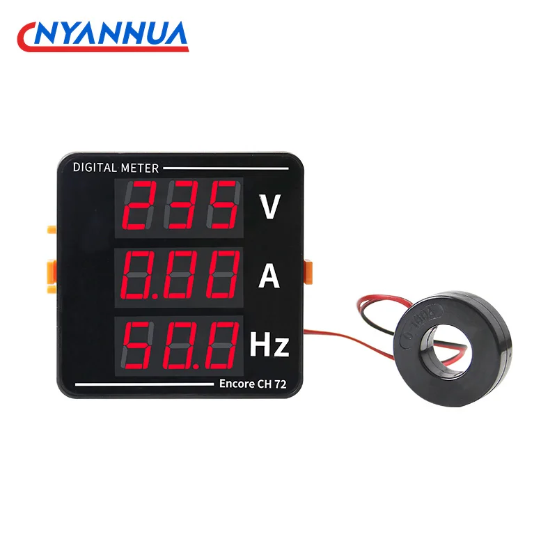 AC Ammeter Voltmeter Three Display Current Voltage Frequency Meter AC50-500V AC0-120A 10-99.9Hz | Инструменты