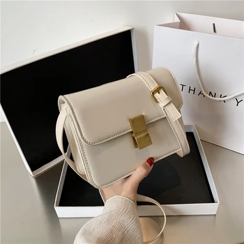 

Burminsa Summer Mirror Pattern Box Crossbody Bags Girls Lock Small Phone Flap High Quality Women PU Leather Shoulder Bags 2020