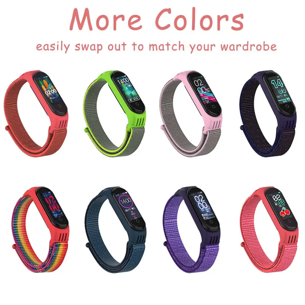 Нейлоновый браслет на запястье для mi Band 3 плетеные ремешки для Xiaomi mi Band 4 сменный Браслет