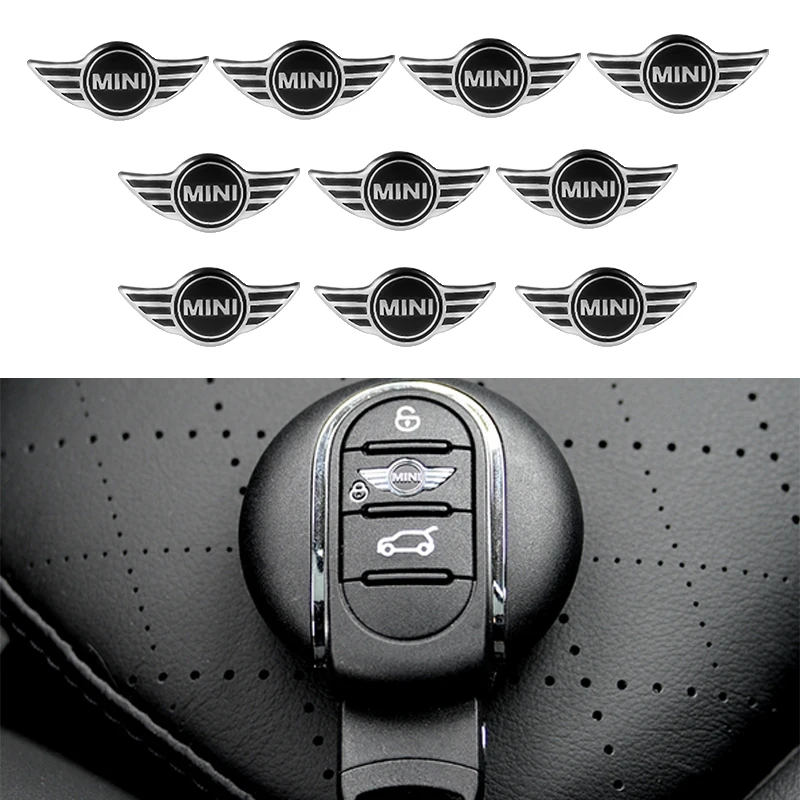 

10 PCS Car Styling Key Trim 3D Sticker Mini Emblem Logo For BMW MINI Cooper One S R50 R53 R56 R60 F55 F56 R58 R59 Car sticker