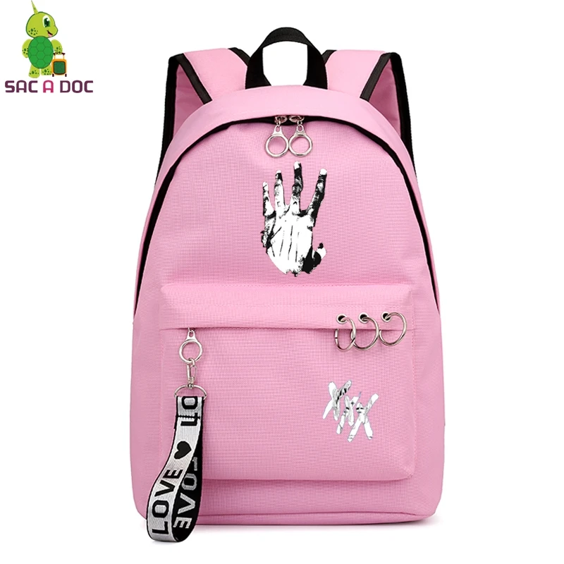 XXXTentacion рюкзак для колледжа Школьные Сумки sac dos рюкзак для ноутбука вместительные рюкзаки дорожная сумка на плечо для девочки подростка