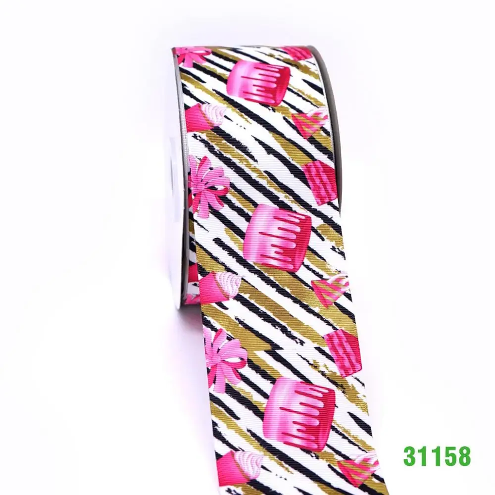 31158 Free shipping 50 yard cartoon printed grosgrain ribbon 31148 - Цвет: 31158