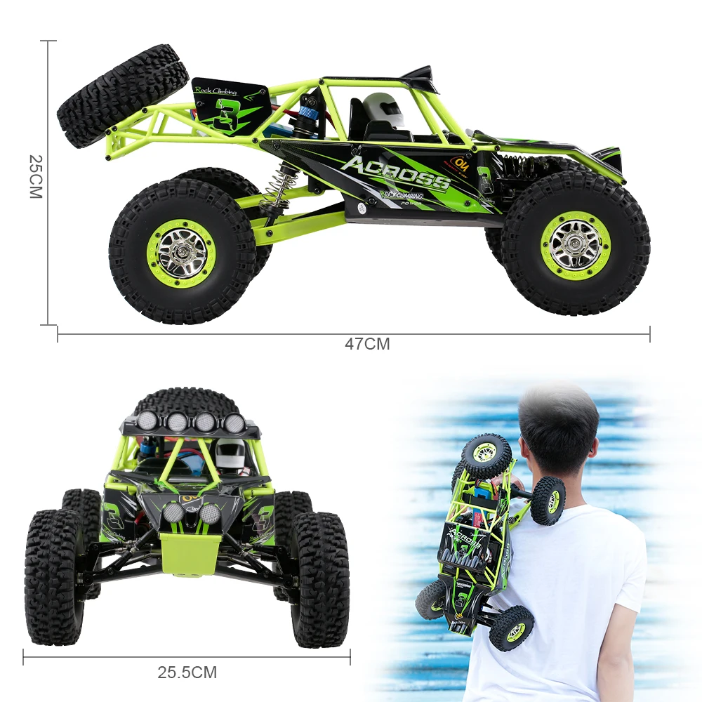 1/10 масштаб Wltoys Радиоуправляемая машина 30 км/ч высокоскоростная машина с дистанционным управлением 2,4G 4WD внедорожная машина рок гусеничная Беговая Радиоуправляемая машина
