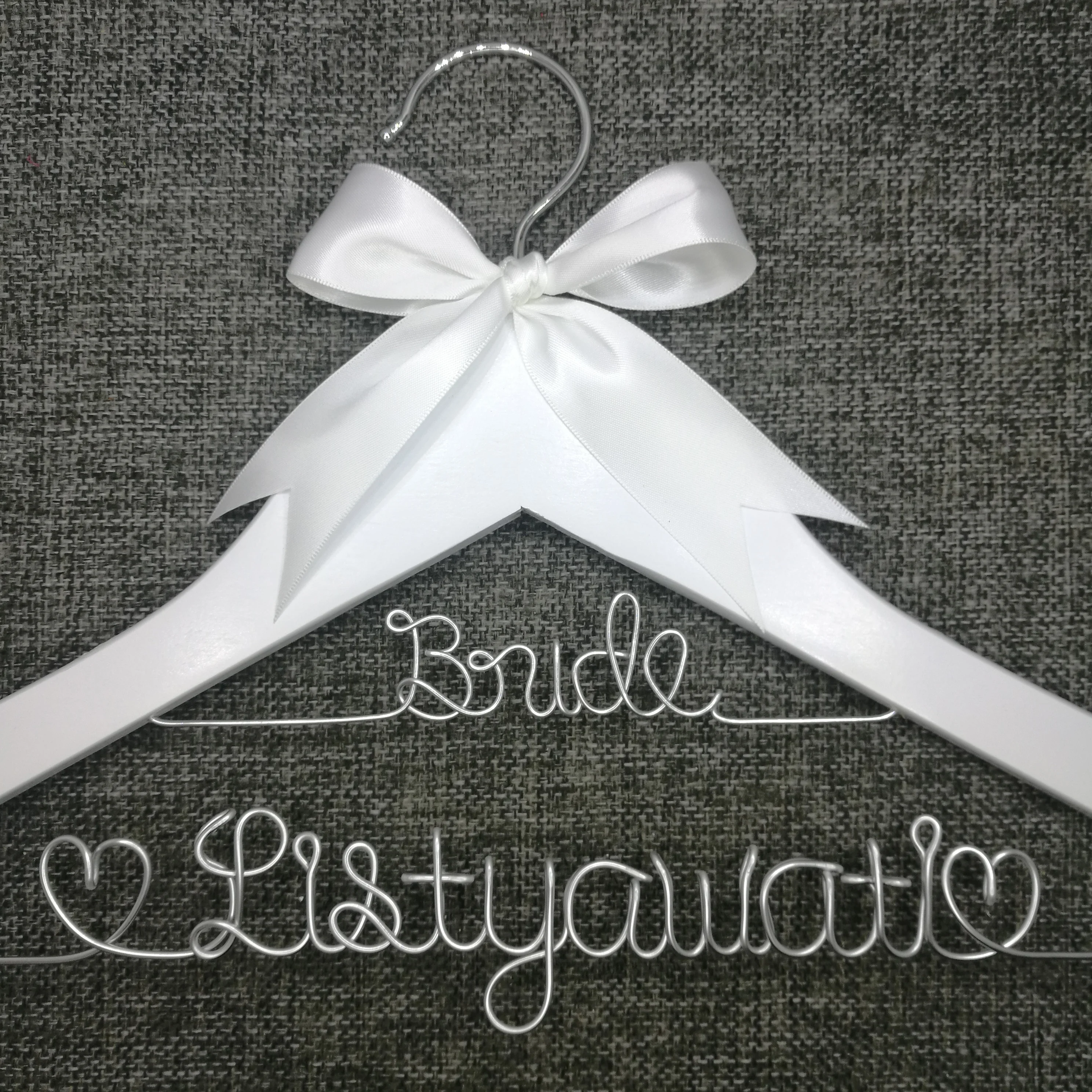Two Wedding Hanger With date groom gifts name hanger brides hanger can customize text clothes hanger storage hanger