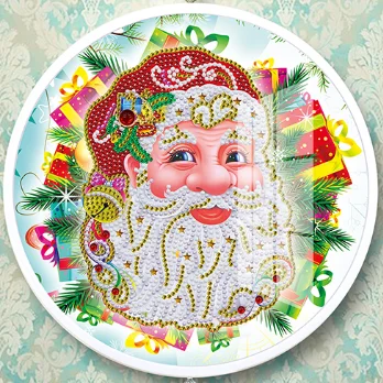 Алмазная живопись продукт с рамкой круглой рамкой Diy Алмазная вышивка-мозаика стразами наборы Рождественский Санта Человек YKH44