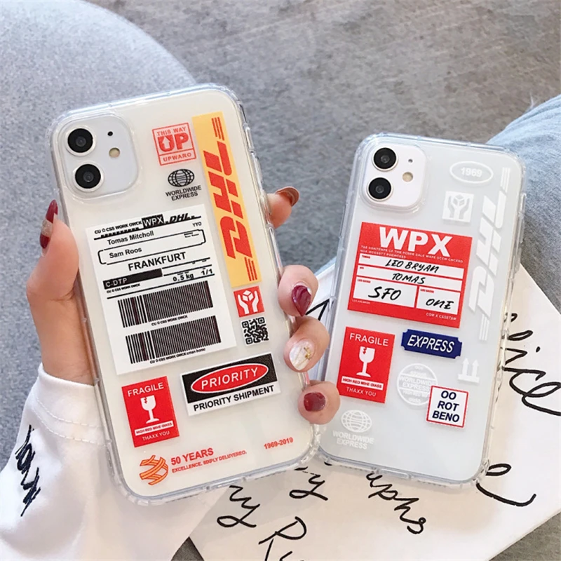 Чехол с кодовым ярлыком для iPhone 11 Pro X XS MAX 6 6S 7 8 plus SE2 2020 прозрачный мягкий