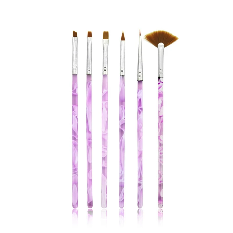 Rolabling Acrylic Nail Art Brush Set UV Gel Painting Drawing Brushes Nail Brush Set Manicure Gel Brush Nails Art Tools Liner Pen 5