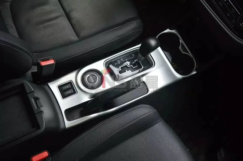 Для Mitsubishi Outlander 2013- интерьерные молдинги крышка шестерни держатель для стакана хромированный автомобильный Стайлинг Аксессуары ABS