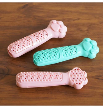 

Cute Cat Paw Cat Toothbrush Funny Interactive Catnip Teeth Cleaning Scratching Chewing Rubber Toys Claws Thumb Bite Cat Mint