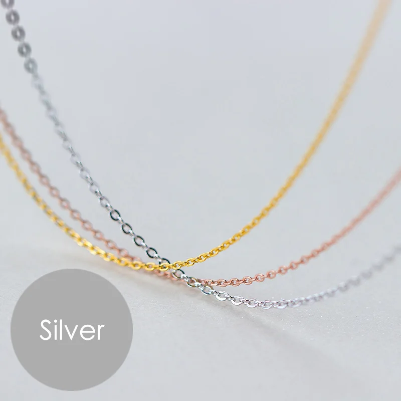 Trusta 925 пробы серебряные ювелирные изделия Женская мода крест цепь аксессуары цепь ожерелье подарок для девушек леди DS1478 - Окраска металла: 1 Pcs Silver
