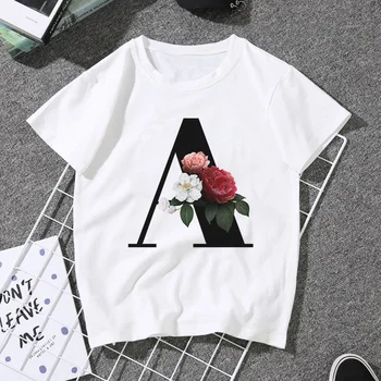 

Summer female T-shirt 26 English letter T-shirt casual printing white shirt O-neck T-shirt female fashionable Harajuku female T-