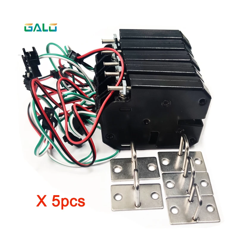 

5pcs 12V Mini Solenoid Electromagnetic Electric Control Push-Pull Cabinet Drawer Lock with bouncer
