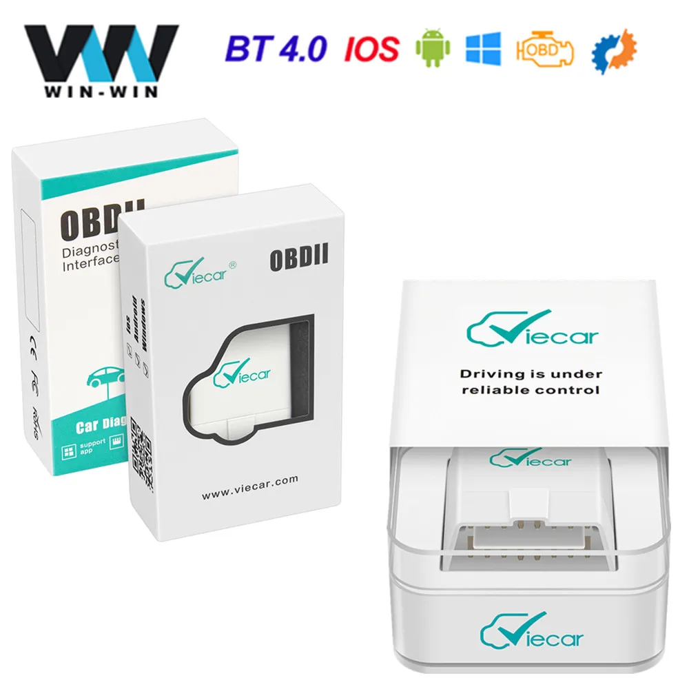 Viecar ELM 327 OBD2 Bluetooth 4 0 сканер ELM327 V1.5 PIC18F25K80 OBD 2 автомобильный диагностический