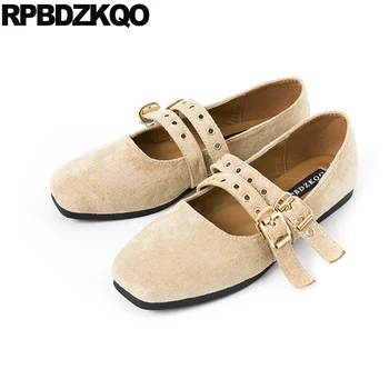 

Square Toe Cute Suede Women Ballet Comfy Designer Chinese Mary Jane Ladies Beautiful Flats Shoes Ballerina China Metal Latest