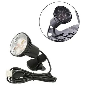 

New Arrive Super Bright 3 LED Port Clip On Spot USB Light Lamp For Laptop PC Notebook Black