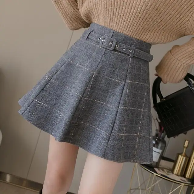 

MAGOGO Plaid Skirt Women's Autumn Winter Wear New High Waist Mini Skirt