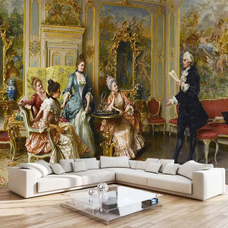 3D обои европейский стиль картина маслом фото настенные фрески гостиная ресторан