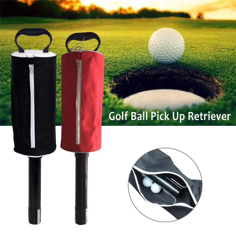 Черная застежка-молния мяч для гольфа подобрать ретривер сумка для шага удерживать до 70 шаров легко подобрать мяч