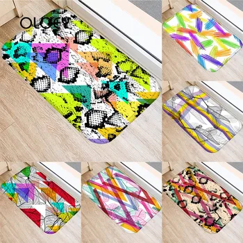 

40 * 60cm Stylish Abstract Goose Down Mat Non-slip Carpet Kitchen Living Room Floor Mat Bedroom Decorative Floor Mat Doormat ..