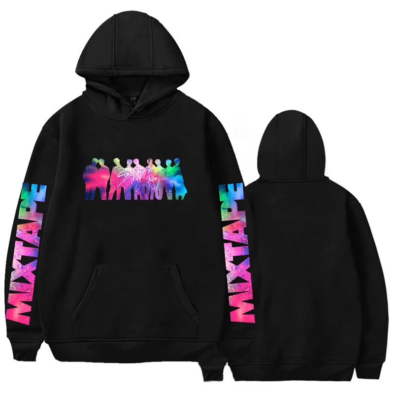 KPOP Stray дети альбом Mixtape для мужчин и женщин плюс толстовка тренд моды уличный Свободный пуловер Хлопок дропшиппинг