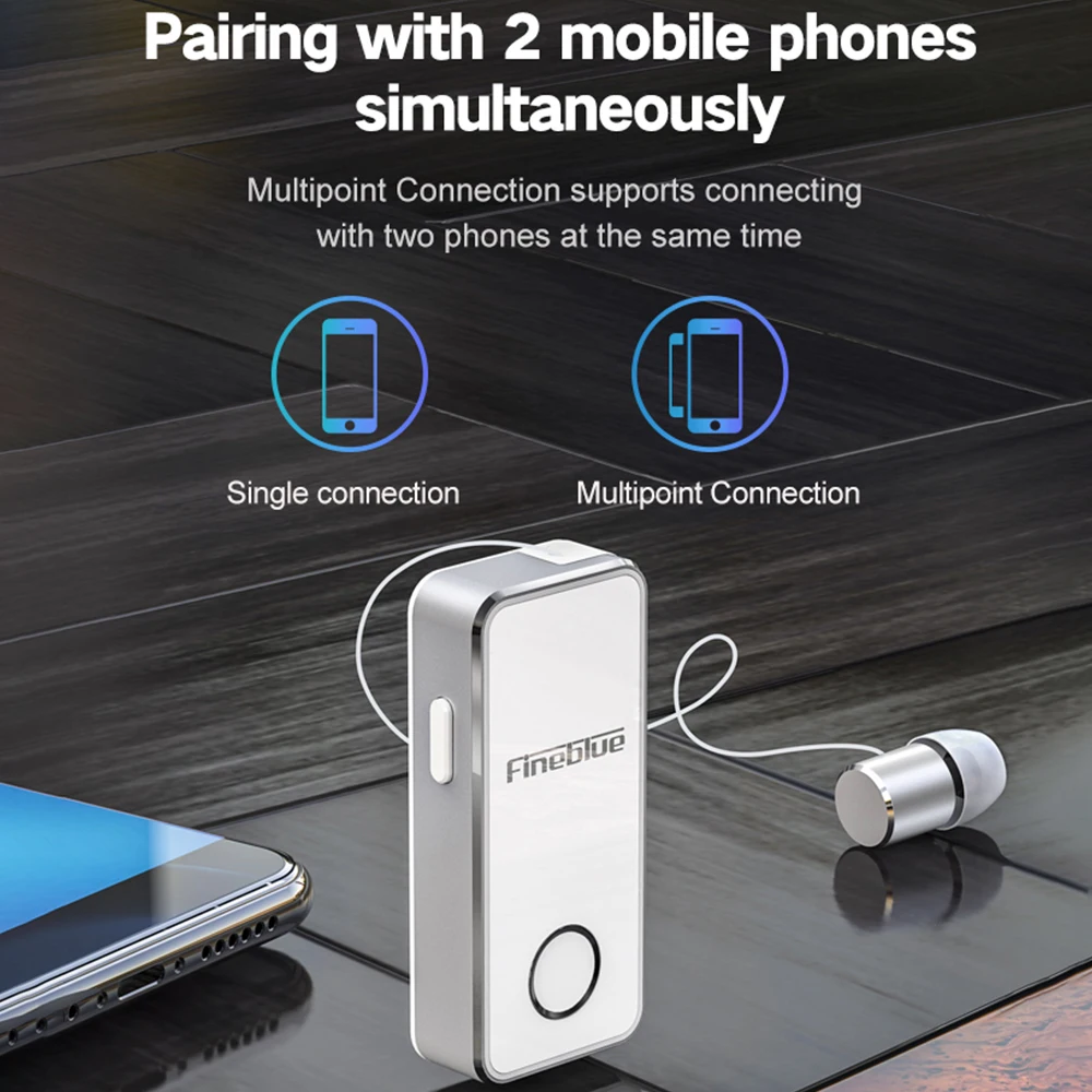 Fineblue F2 Pro Спортивные Беспроводные наушники Bluetooth 5,0 вибрирующие оповещения износ клип BT наушники с микрофоном для смартфонов