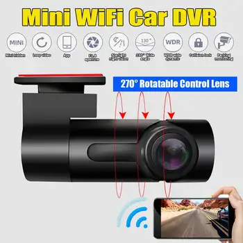 

1080P Mini Recorder Camera 170 Degree Wide Angle G-sensor Car DVR WIFI Dash Camera Night Visions Recorder APP HD w/ Car Charger