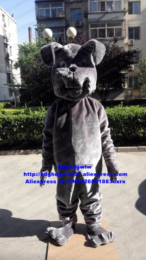 Grey Bulldog Dog Pitbull Bull Pit Terrier Mascot Costume Adult Cartoon Character Cosplay Mise En Scene zx1243 | Тематическая одежда