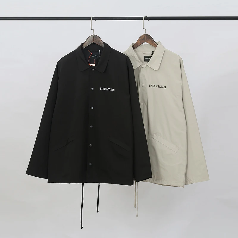 

1:1 Quality Essentials Fog 3M Reflection Logo Printed Jacket Men Women Windbreaker Hiphop Streetwear Men Casual Jacket Coat