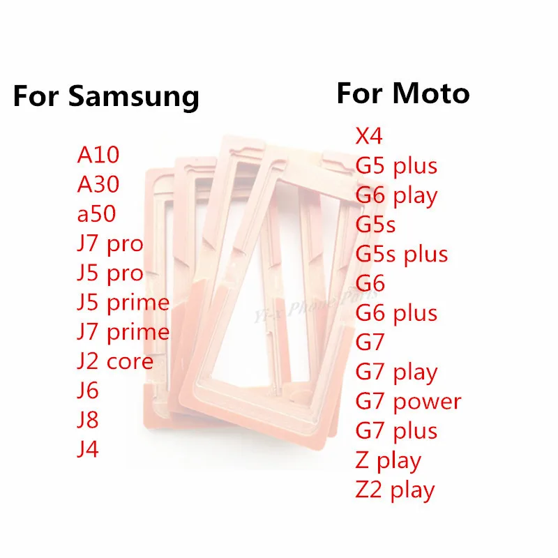 

24pcs Screen Mould Holder Gluing Mold for Samsung A10 A30 A50 J6 J8 J4 J2 J5 J7 Pro Prime Moto X4 G5 G5S G6 G7 Play Plus Power
