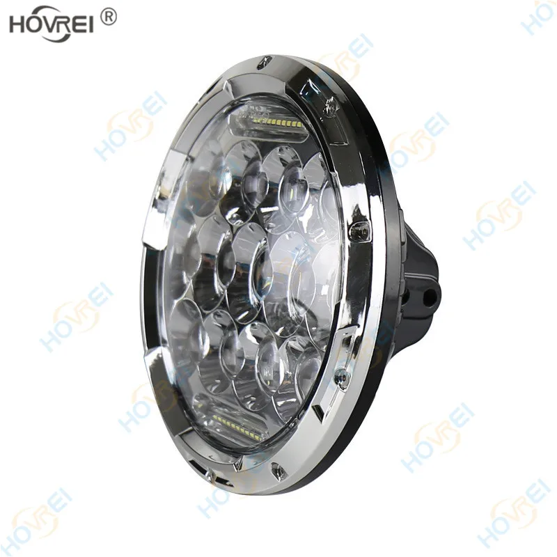 7 дюймов Круглая автомобильная светодиодная фара мотоцикл Hi-Low Beam angel кольцевая фара ходовые огни для Jeep Wrangler Lada Niva Off Road