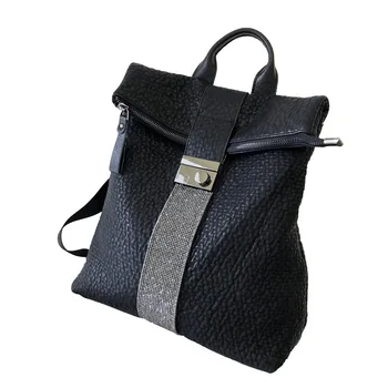 

Leather Bag 2019 New European and American Retro Soft Face Diamond Shoulder Bag Women Sheepskin Backpack Women Backpack
