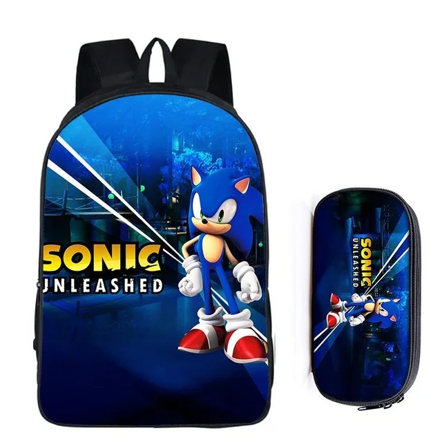 same as picture 2 шт./компл. Sonic зубная щётка тени рюкзаки для детей, принт с героями мультфильмов школьные сумки для мальчиков и девочек начальной школы школьный студенты костюм рюкзаки подарки - Цвет: same as picture