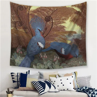 10 Bird Decorative Tapestries Hanging Wall Tapestries Mandala Bohemian Tapestry Landscape Wallpaper Wall Art Shawl Throw - Color: 10