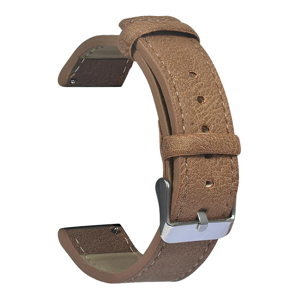 Ретро Кожаный ремешок для часов Ремешок для Huami Amazfit GTS Смарт часы браслет ремешок - Цвет: Brown