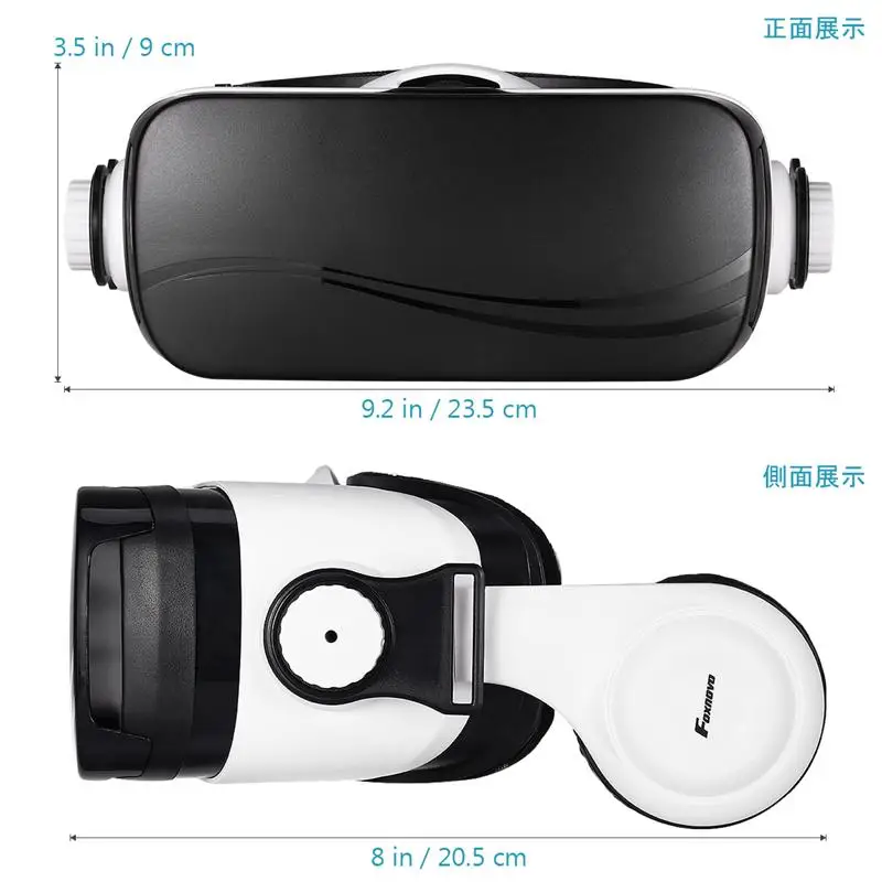 FOXNOVO 1 PC 3D VR Immersive Movie Glass Headset Virtual Reality Adjustable Games Video Headphone Glasses Goggles FOXNOVO 1 PC 3D VR Immersive Movie Glass Headset Virtual Reality Adjustable Games Video Headphone Glasses Goggles